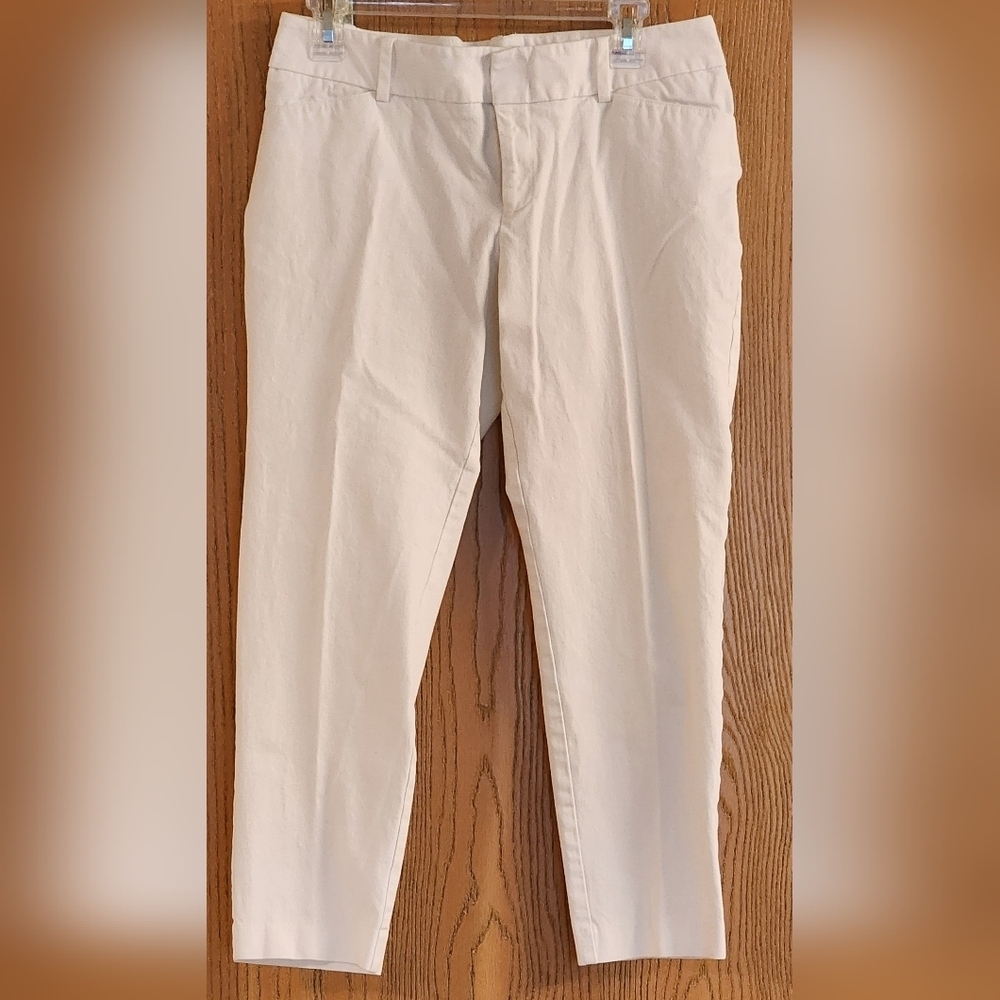 Merona Women's Flat Front Jeans Straight Leg Zip Hook Close Faux Pockets Size 12